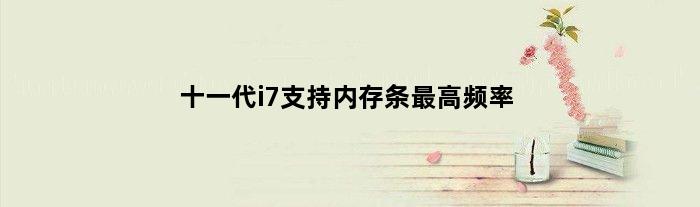 十一代i7支持内存条最高频率(i7 11代 最佳内存大小)