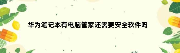 华为笔记本有电脑管家还需要安全软件吗(华为电脑管家有必要装吗)
