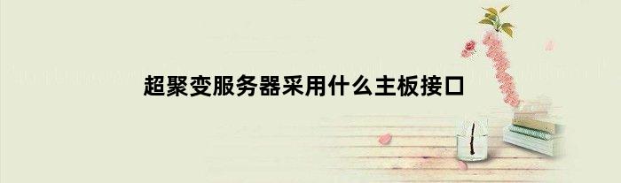 超聚变服务器采用什么主板接口(超聚变服务器采用什么主板)