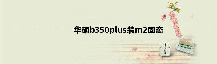 华硕b350plus装m2固态(华硕b350mplus主板支持m2的固态硬盘吗)