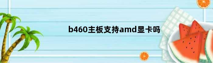 b460主板支持amd显卡吗(b460m支持amd显卡吗)