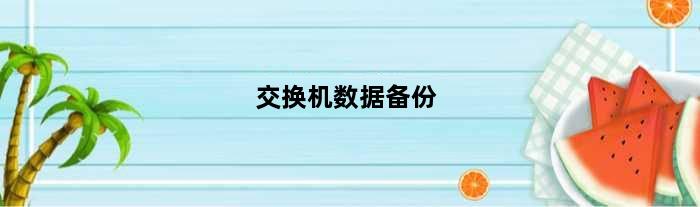 交换机数据备份(交换机备份软件)