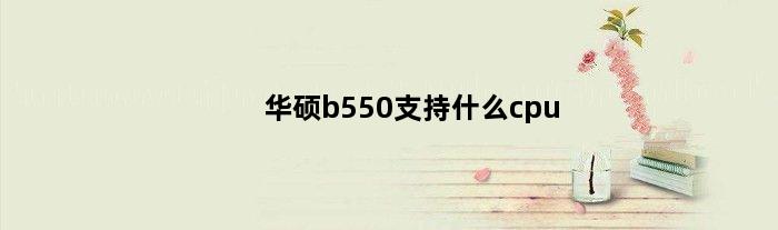 华硕b550支持什么cpu(华硕b520能装哪些cpu)