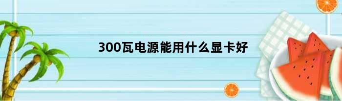 300瓦电源能用什么显卡好(300w电源配什么显卡)