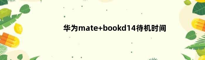 华为mate bookd14待机时间(华为mate bookd14待机时间)