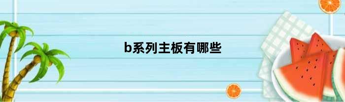b系列主板有哪些(b系列主板哪个牌子最好)