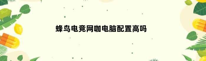 蜂鸟电竞网咖电脑配置高吗(蜂鸟电竞网咖电脑配置)