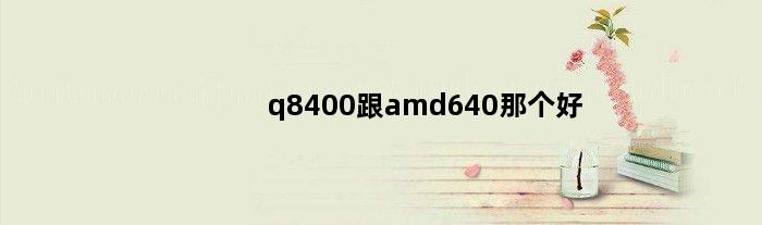 q8400跟amd640那个好(Q8400跟AMD640那个好)