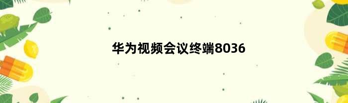 华为视频会议终端8036(华为视频会议终端box610怎么配置)