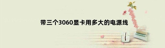 带三个3060显卡用多大的电源线(带三个3060显卡用多大的电源)