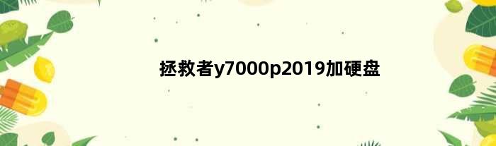 拯救者y7000p2019加硬盘(联想拯救者y7000p2020加什么接口硬盘)