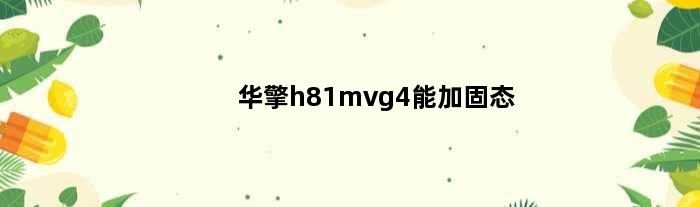 华擎h81mvg4能加固态(华擎h81mvg4能不能插SSD)