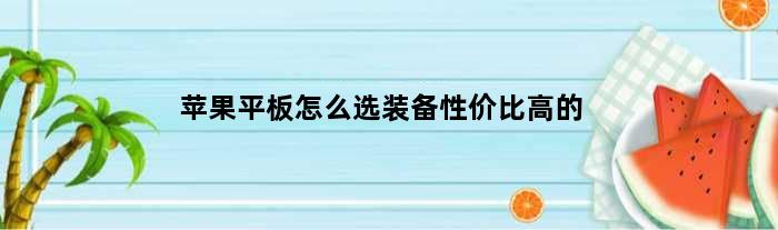 苹果平板怎么选装备性价比高的(苹果平板怎么选装备性价比高)