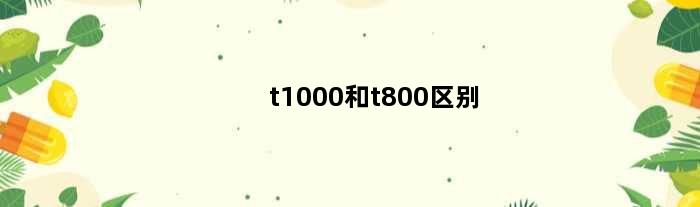 t1000和t800区别(t1000和a1000的区别)