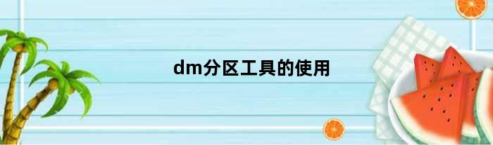 dm分区工具的使用(dm快速分区系统引导放哪个区)