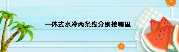 一体式水冷两条线分别接哪里(一体水冷两个接头接在主板哪个位置)