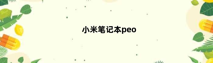 小米笔记本peo(小米笔记本配置如何)